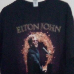 Elton John T-shirt Black T-shirt Size 2XL